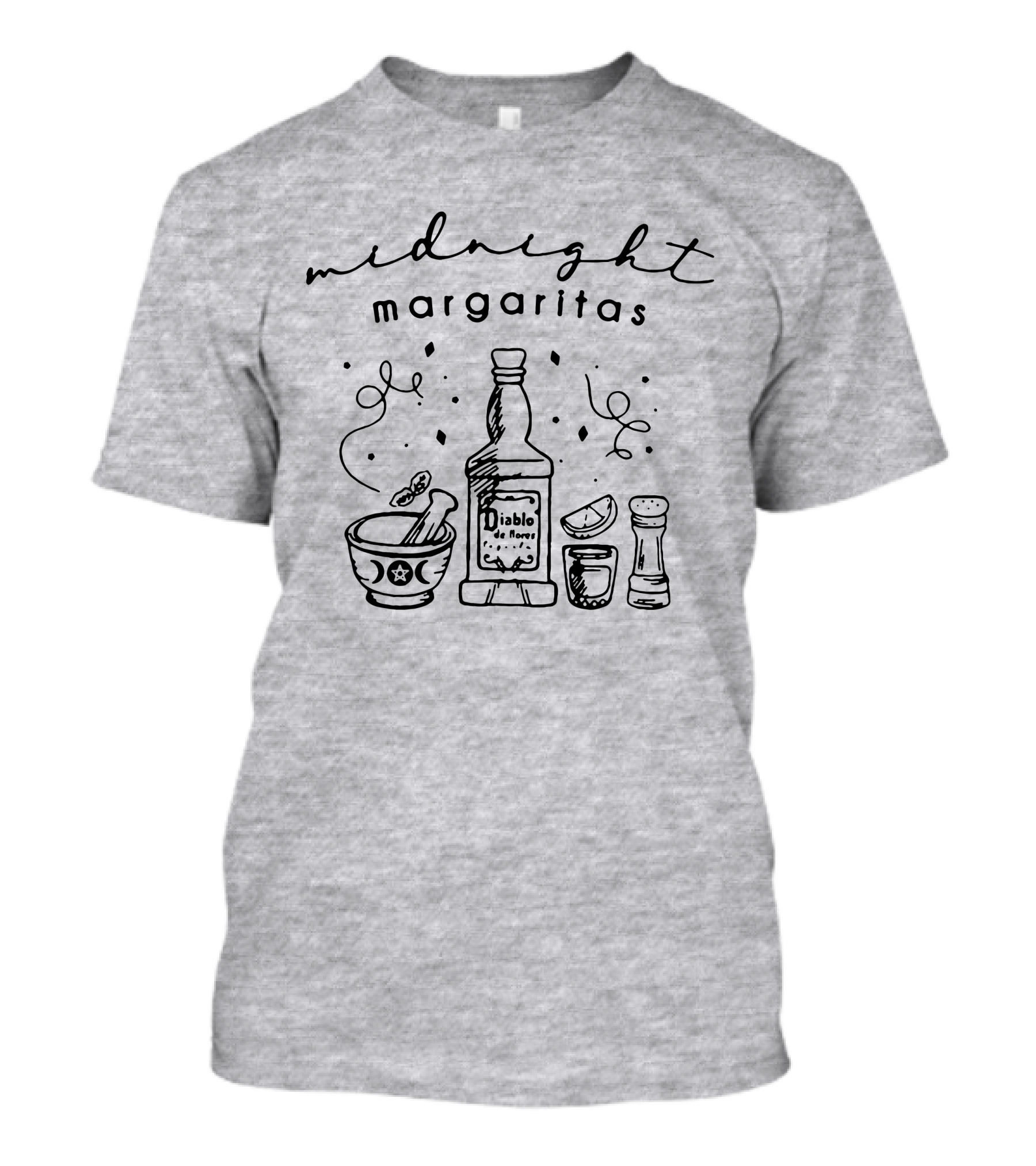 Midnight Margaritas Society Diablo Tequila Practical Magic Halloween Drinking Gift T-Shirt