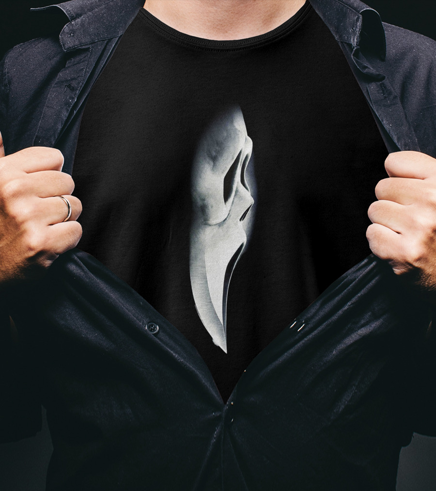 Ghostface Mask Scream Knife Horror Movie Slasher Halloween T-Shirt