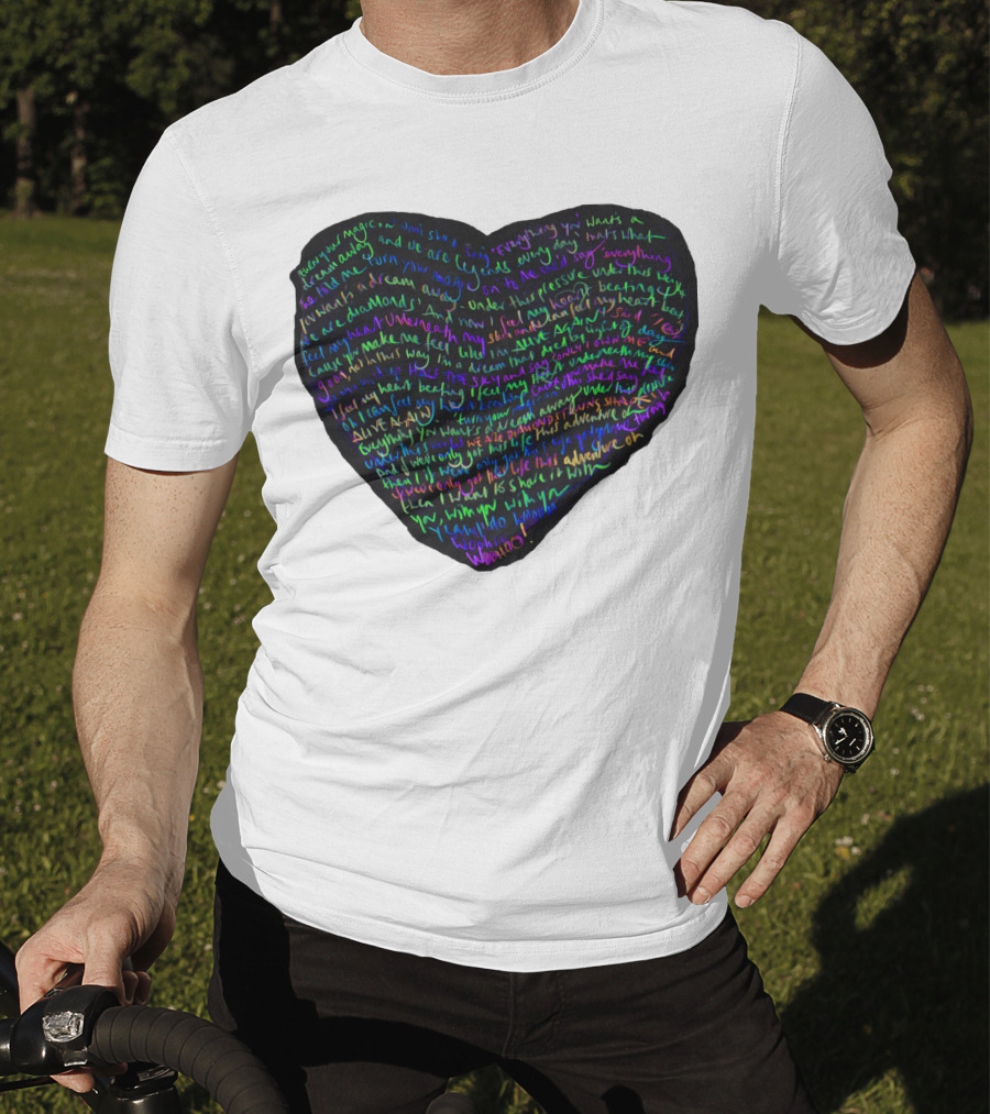 C.P White Heart Shaped T-Shirt