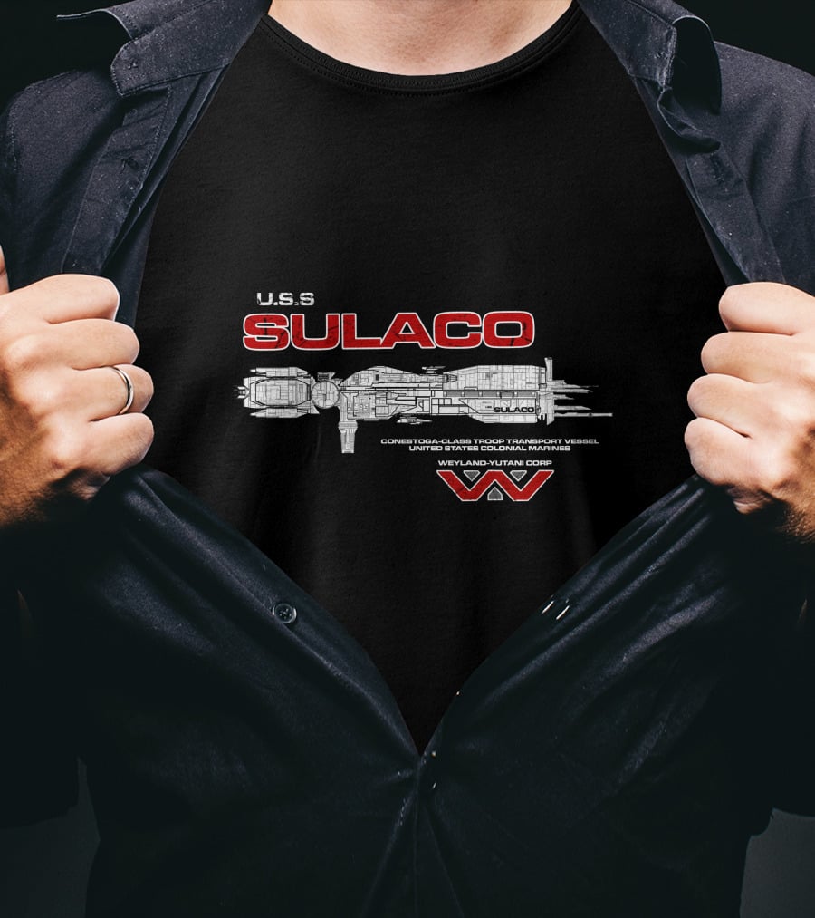 U.S.S. Sulaco Conestoga-Class Troop Transport Vessel Weyland-Yutani Corp T-Shirt