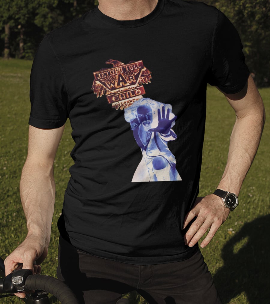 Jethro Tull War Child Eagle Motif With Reaching Figure T-Shirt