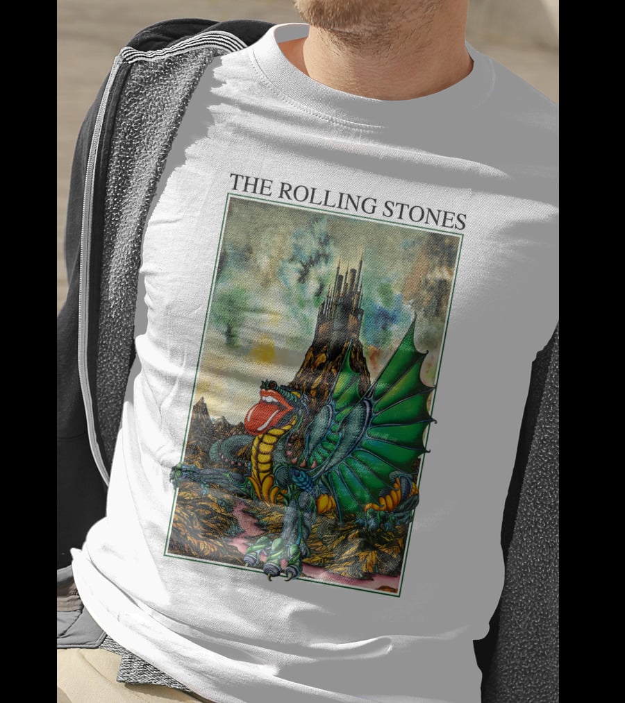 The Rolling Stones Dragon And Castle Scene T-Shirt
