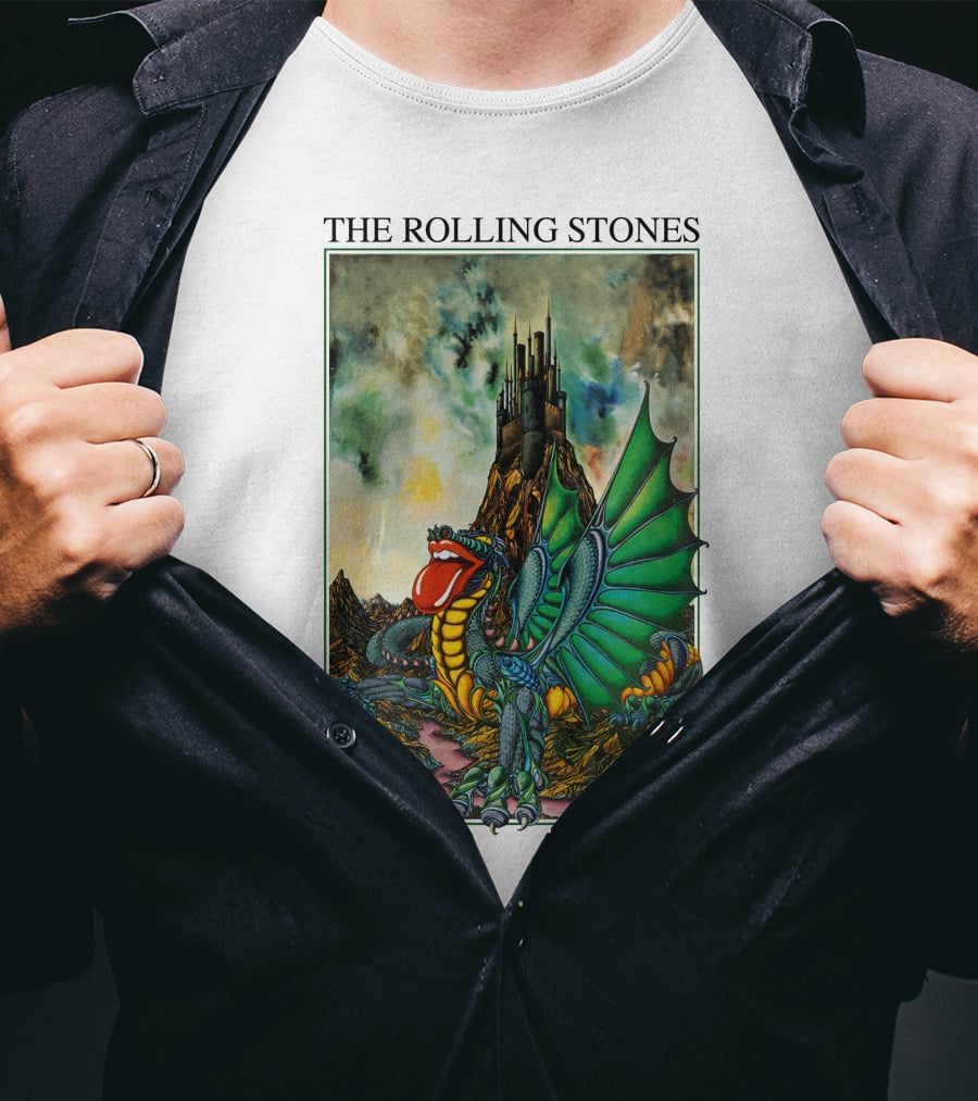 The Rolling Stones Dragon And Castle Scene T-Shirt