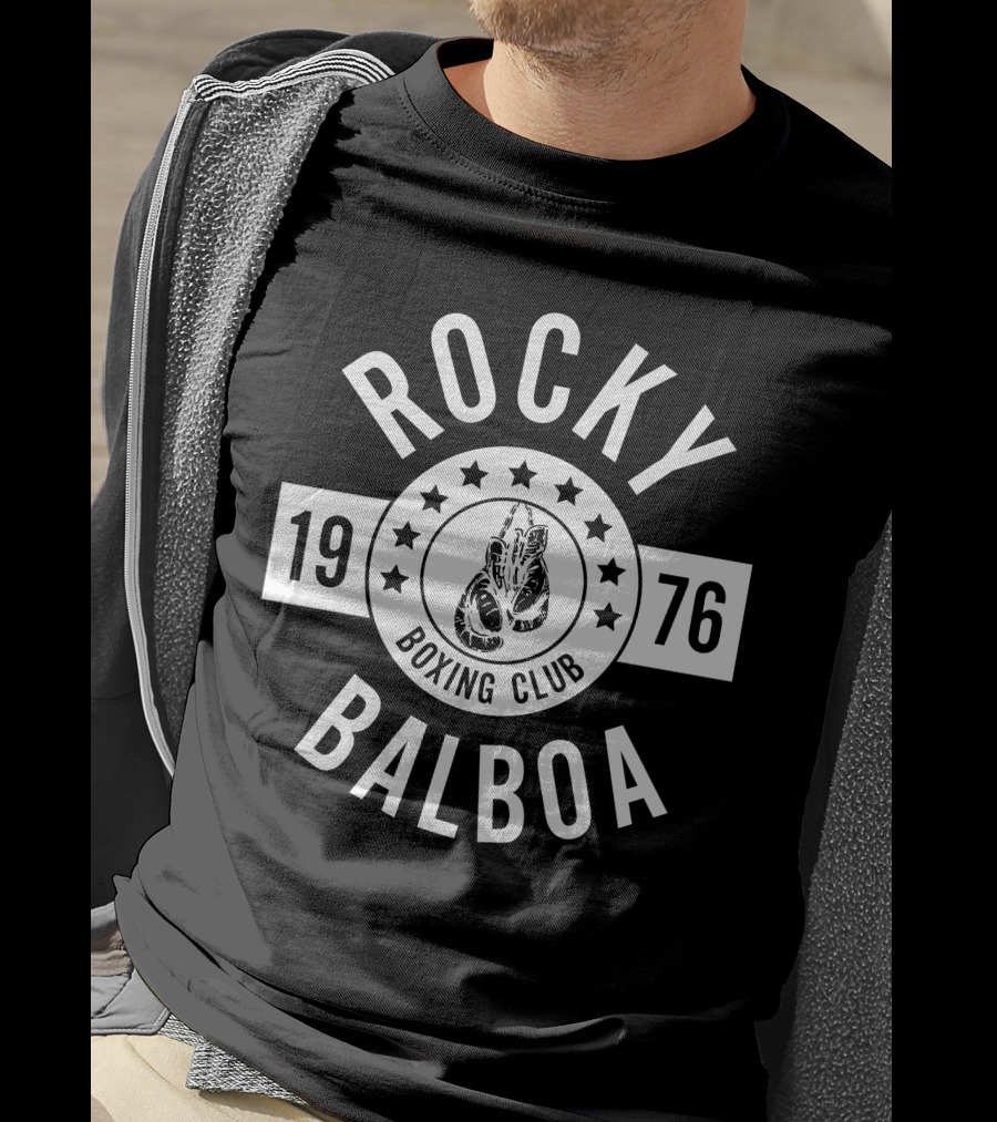 Rocky Balboa Boxing Club 1976 Vintage Gloves Emblem T-Shirt