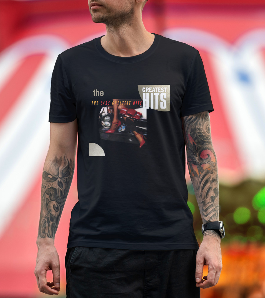 The Cars Greatest Hits Album Cover Retro T-Shirt