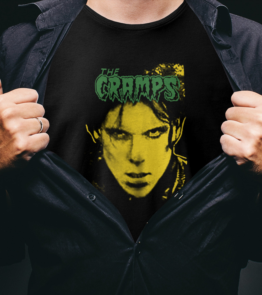 The Cramps Lux Interior Yellow Face T-Shirt