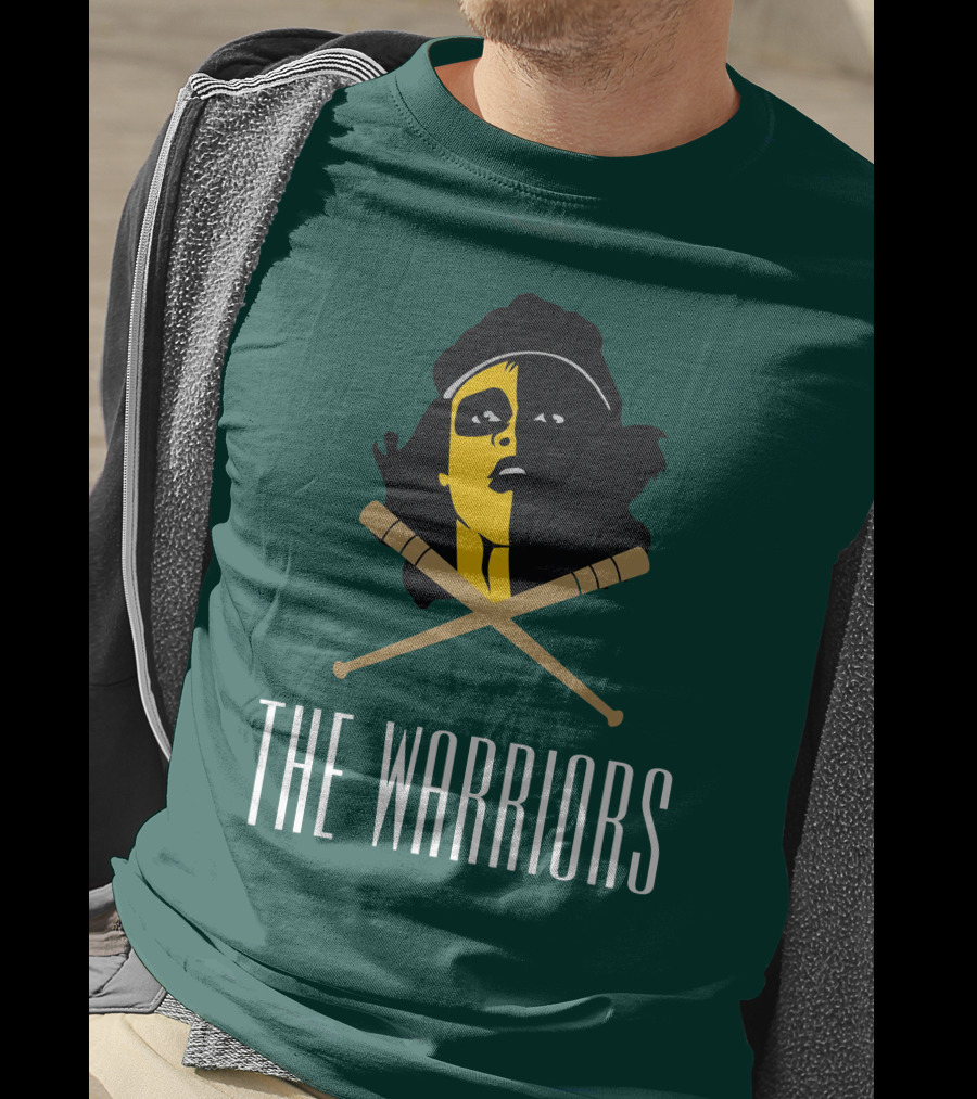 The Warriors Movie Concept Art Face And Crossed Bats T-Shirt