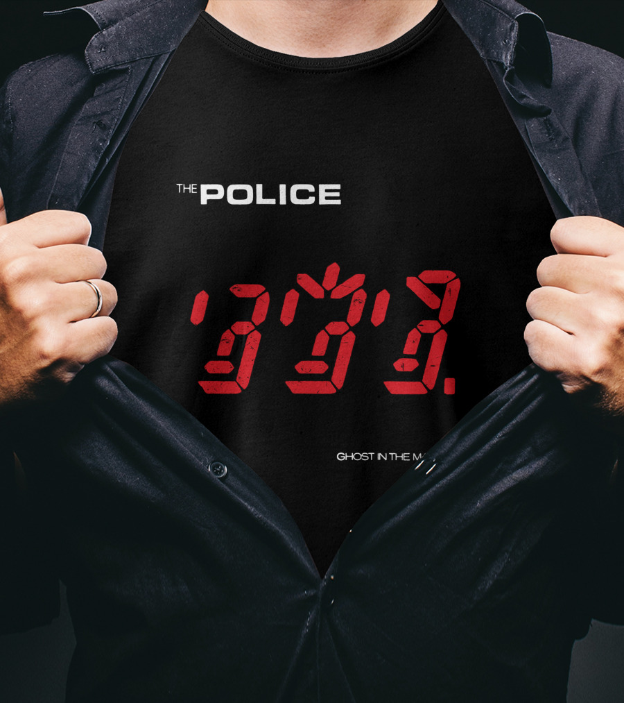 The Police Ghost In The Machine Digital Clock Display T-Shirt
