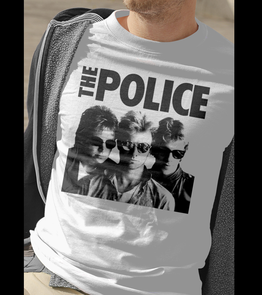 The Police Band Black And White Photo T-Shirt