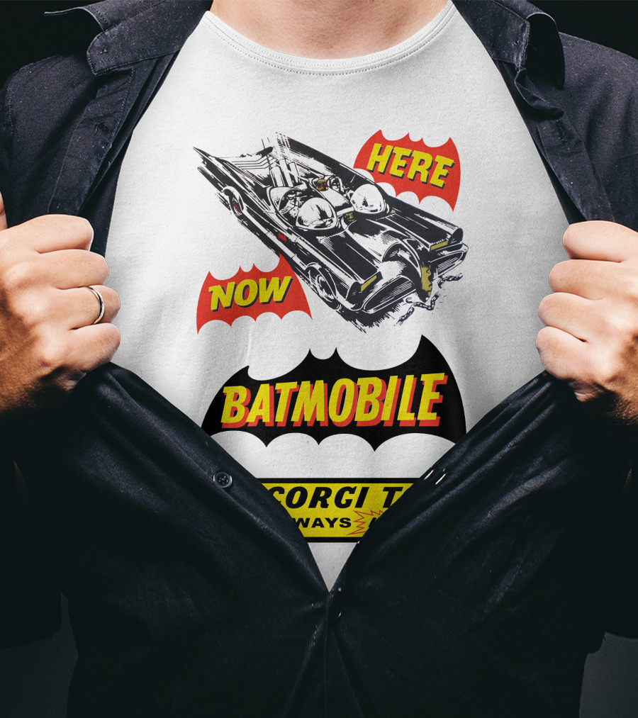 Batmobile 267 Here Now Corgi Toys Always With It T-Shirt