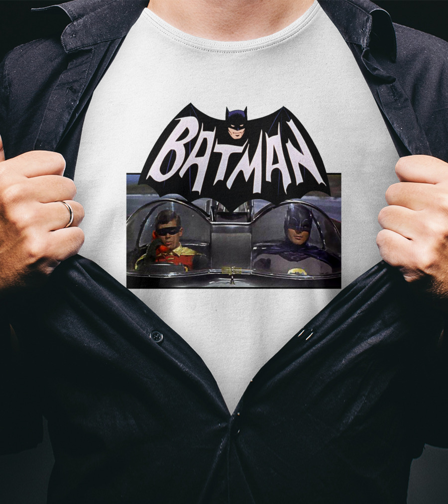 Batman TV Series Batmobile Dynamic Duo T-Shirt