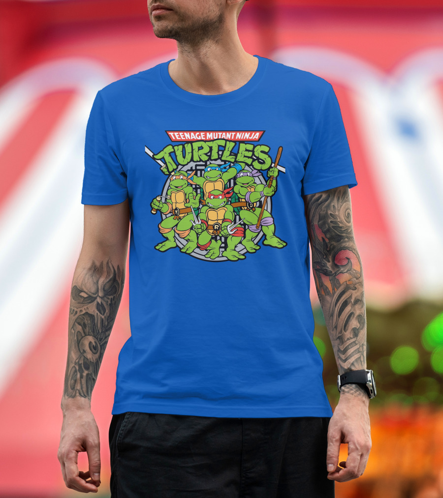 Teenage Mutant Ninja Turtles Sewer Logo Raphael Leonardo Donatello Michelangelo T-Shirt