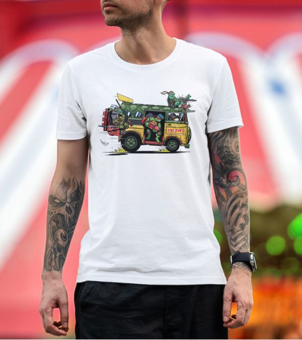 Premium T-Shirt: Teenage Mutant Ninja Turtles Foot Stinks Van Adventure T-Shirt Teenage Mutant Ninja Turtles Foot Stinks Van Adventure T-Shirt