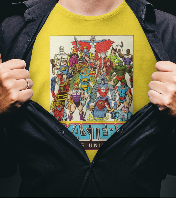 Masters Of The Universe He-Man Iconic Characters Group Retro Comic T-Shirt