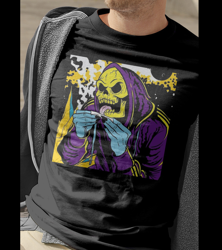 Skeletor Rolling Hoodie Masters Of The Universe 80s Retro Style Cartoon T-Shirt