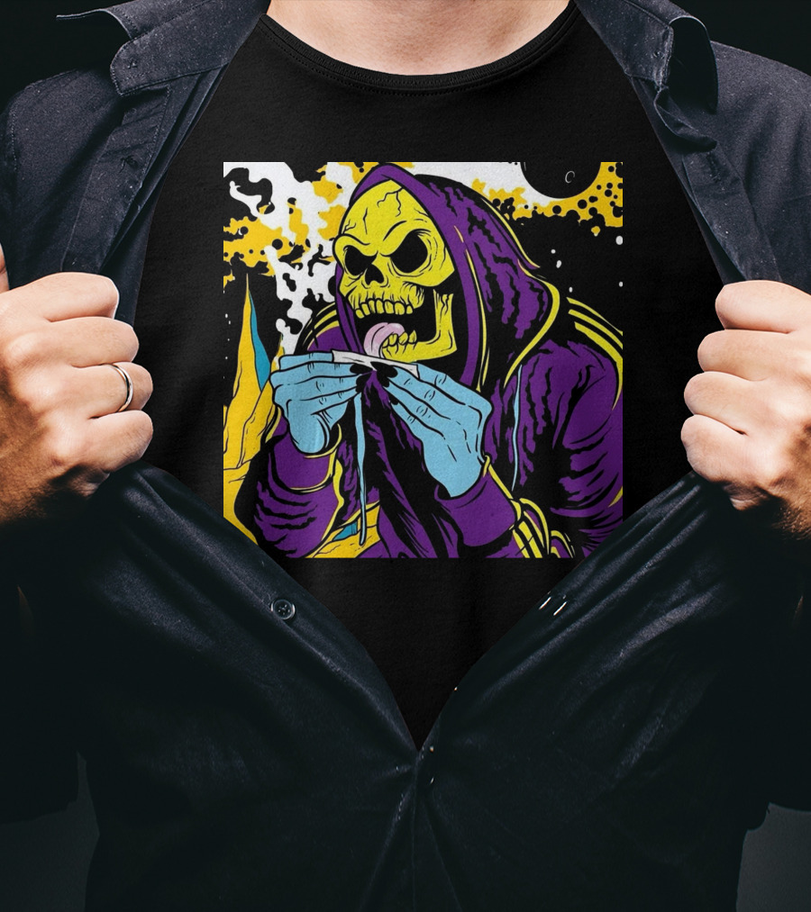 Skeletor Rolling Hoodie Masters Of The Universe 80s Retro Style Cartoon T-Shirt