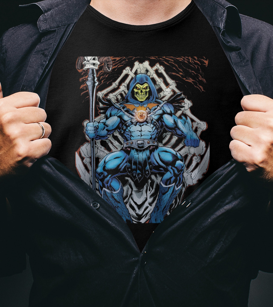 Skeletor Throne Masters Of The Universe Vintage Fan T-Shirt