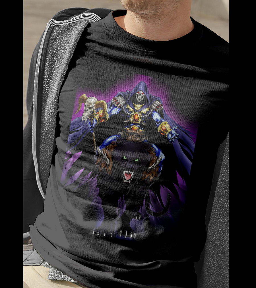 Skeletor Riding Panthor Masters Of The Universe Fantasy T-Shirt