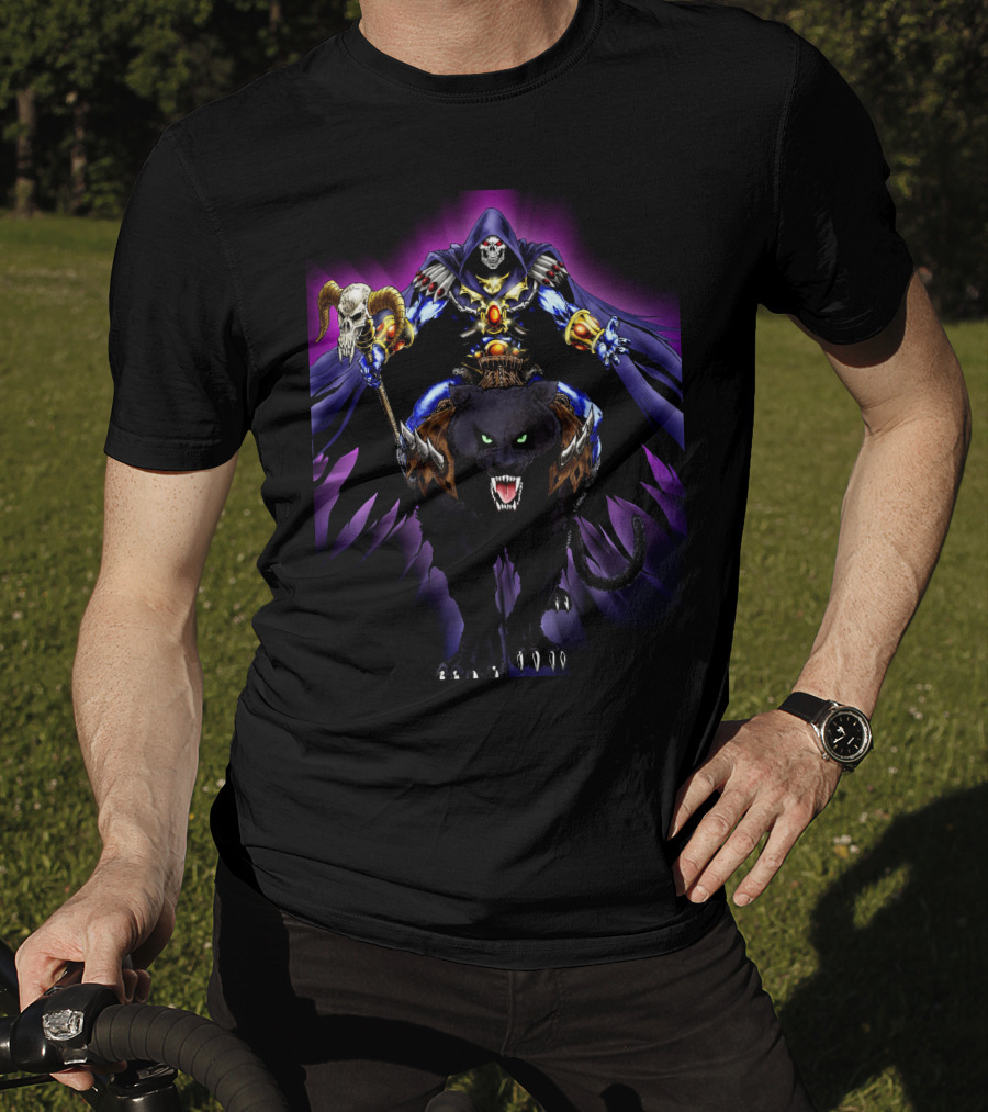 Skeletor Riding Panthor Masters Of The Universe Fantasy T-Shirt