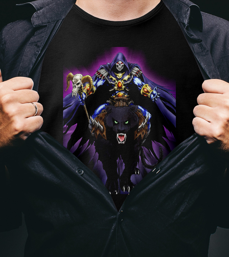 Skeletor Riding Panthor Masters Of The Universe Fantasy T-Shirt