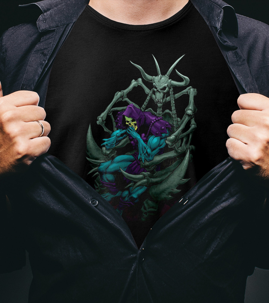 Masters Of The Universe Skeletor On Bone Throne T-Shirt