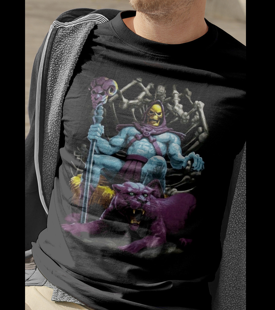 Skeletor And Panthor Masters Of The Universe Villain T-Shirt