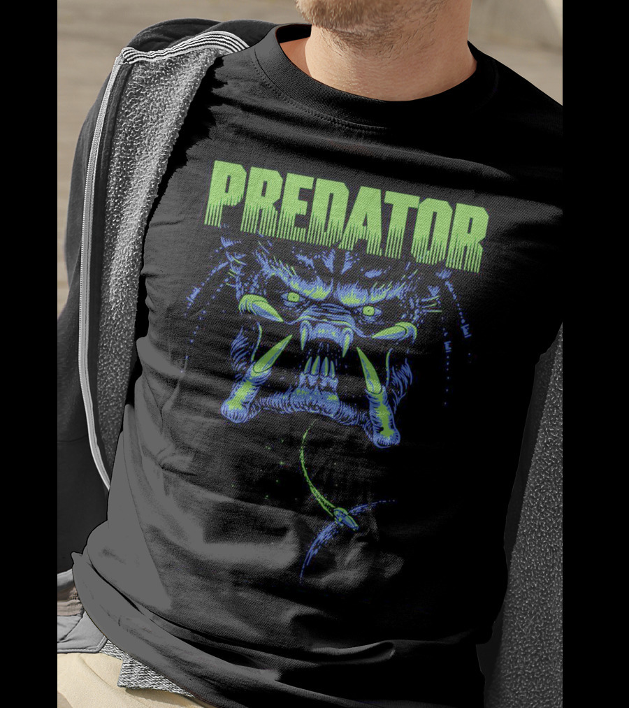 Predator Alien Creature Neon Combat Action T-Shirt
