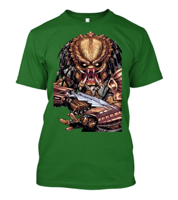 Predator Alien Holding Blade Comic T-Shirt