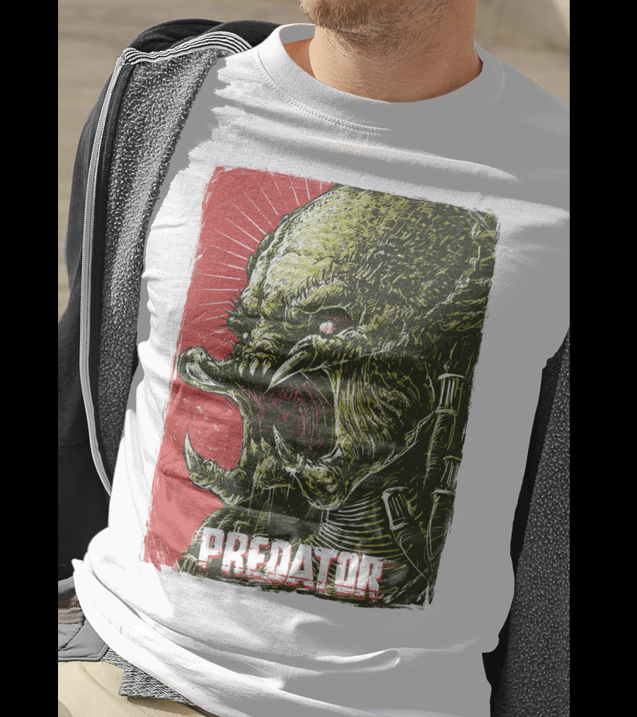Predator Alien Creature Stylized Artwork Vintage Film T-Shirt