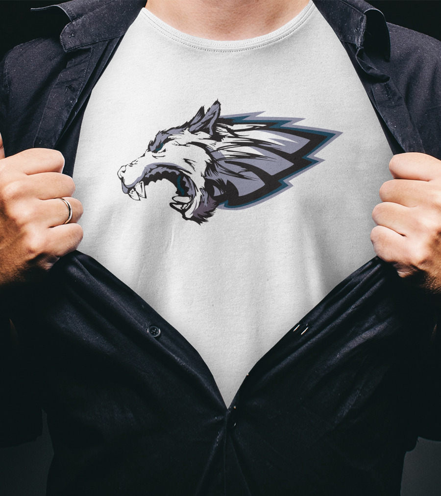 Eliot Shorr-Parks Darren Grimes X Eagles Wolf Head Wings T-Shirt
