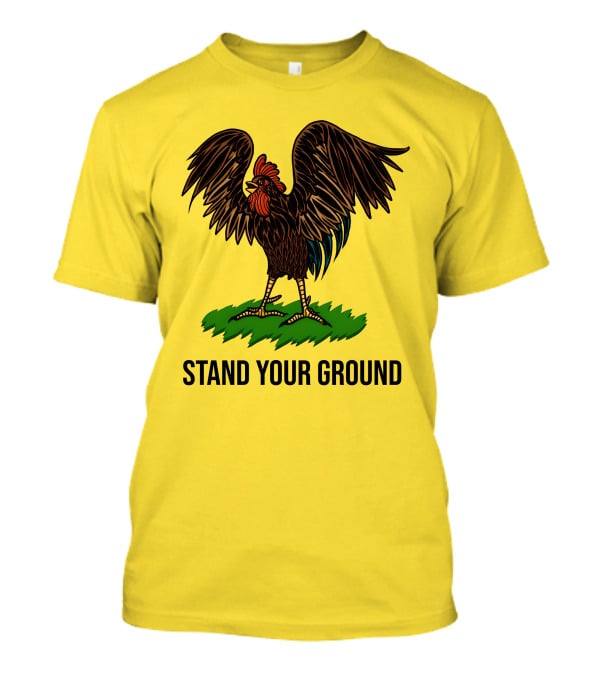 Stand Your Ground Rooster On Grass T-Shirt