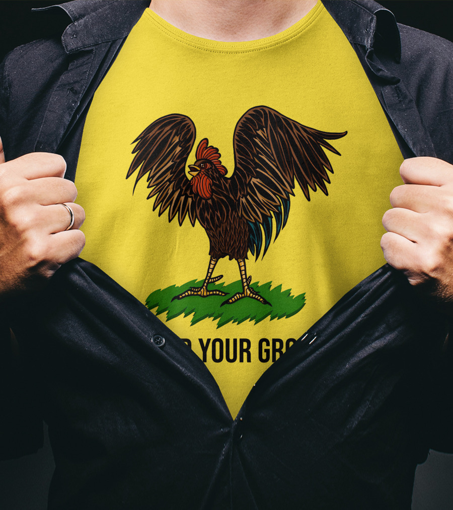 Stand Your Ground Rooster On Grass T-Shirt