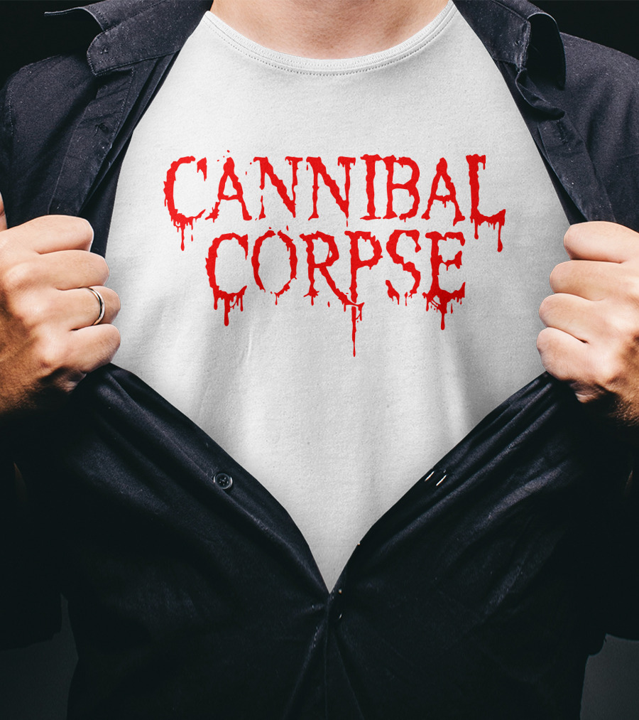 Cannibal Corpse Dripping Blood Text T-Shirt