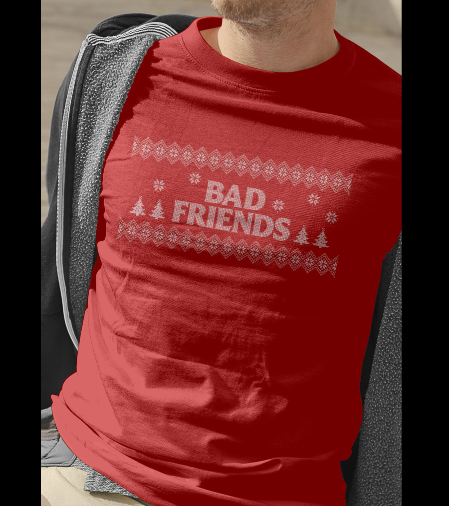 Bad Friends Red Holiday T-Shirt