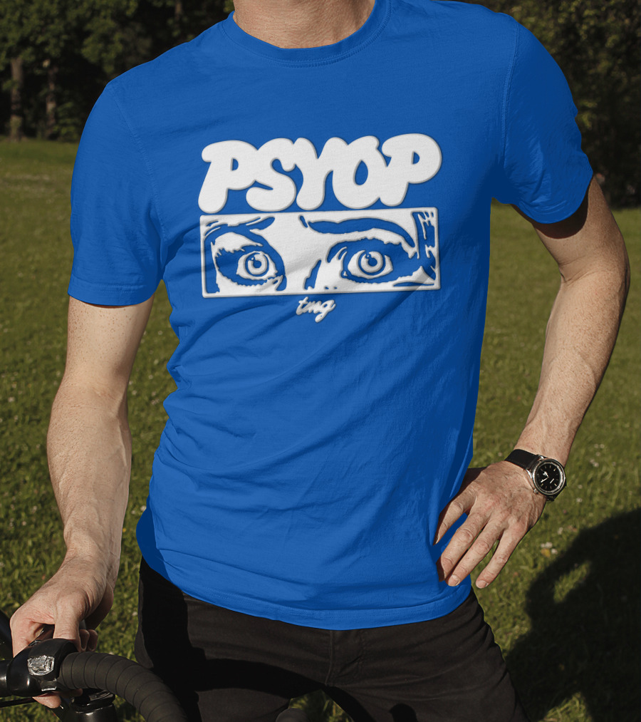 PSYOP TMG Eye Design Crewneck T-Shirt