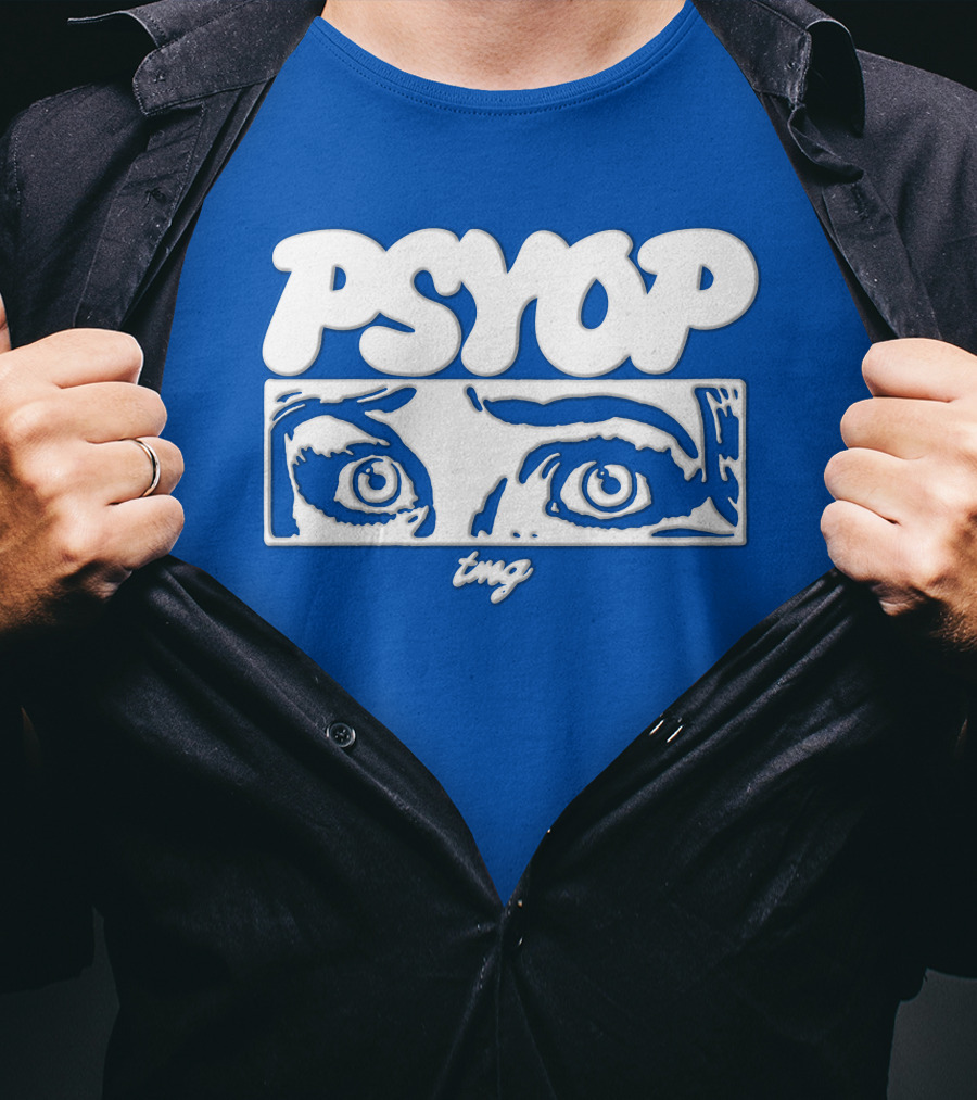 PSYOP TMG Eye Design Crewneck T-Shirt
