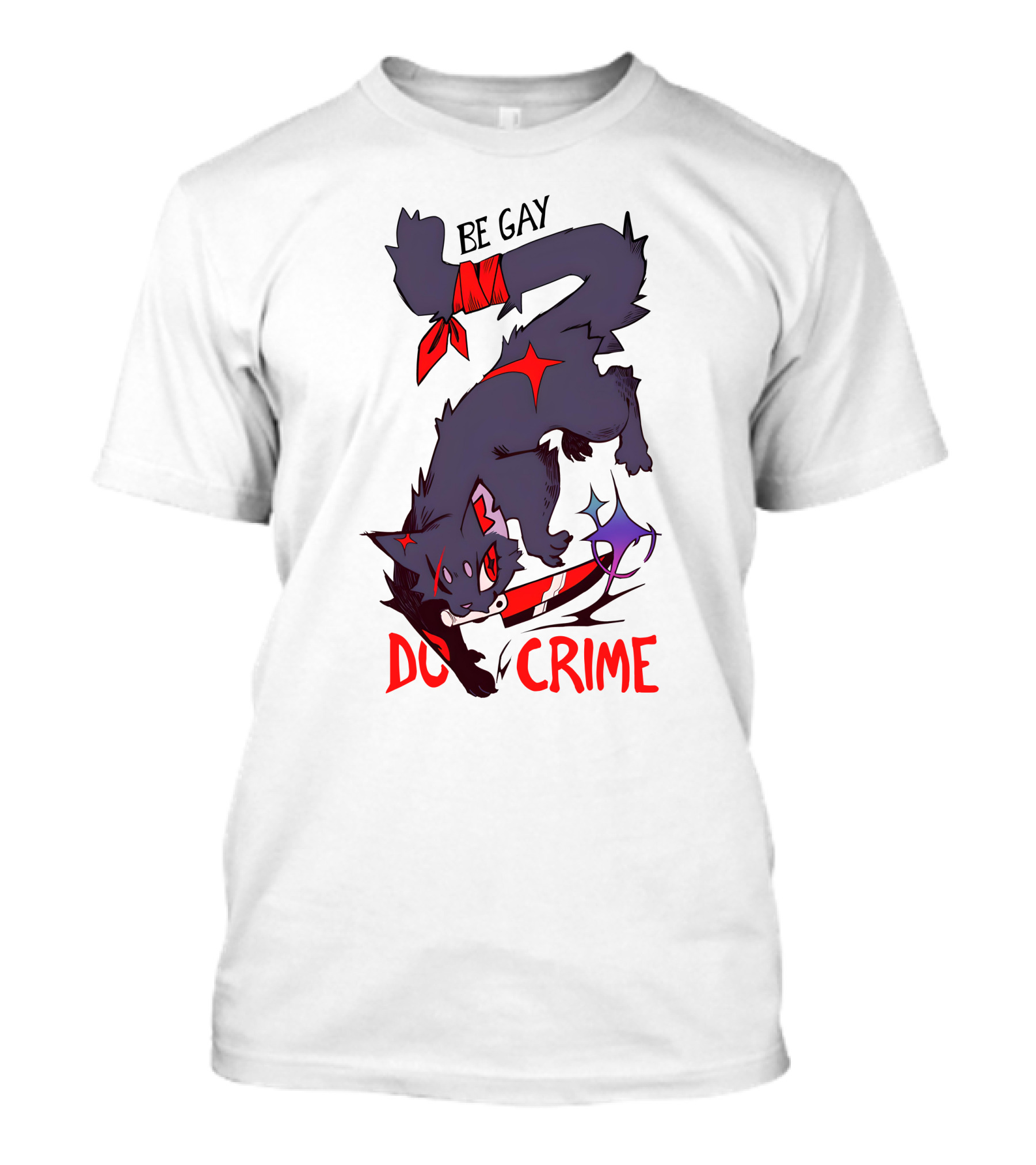 Saltmalkin Merch Laney Be Gay Do Crime Cat T-Shirt