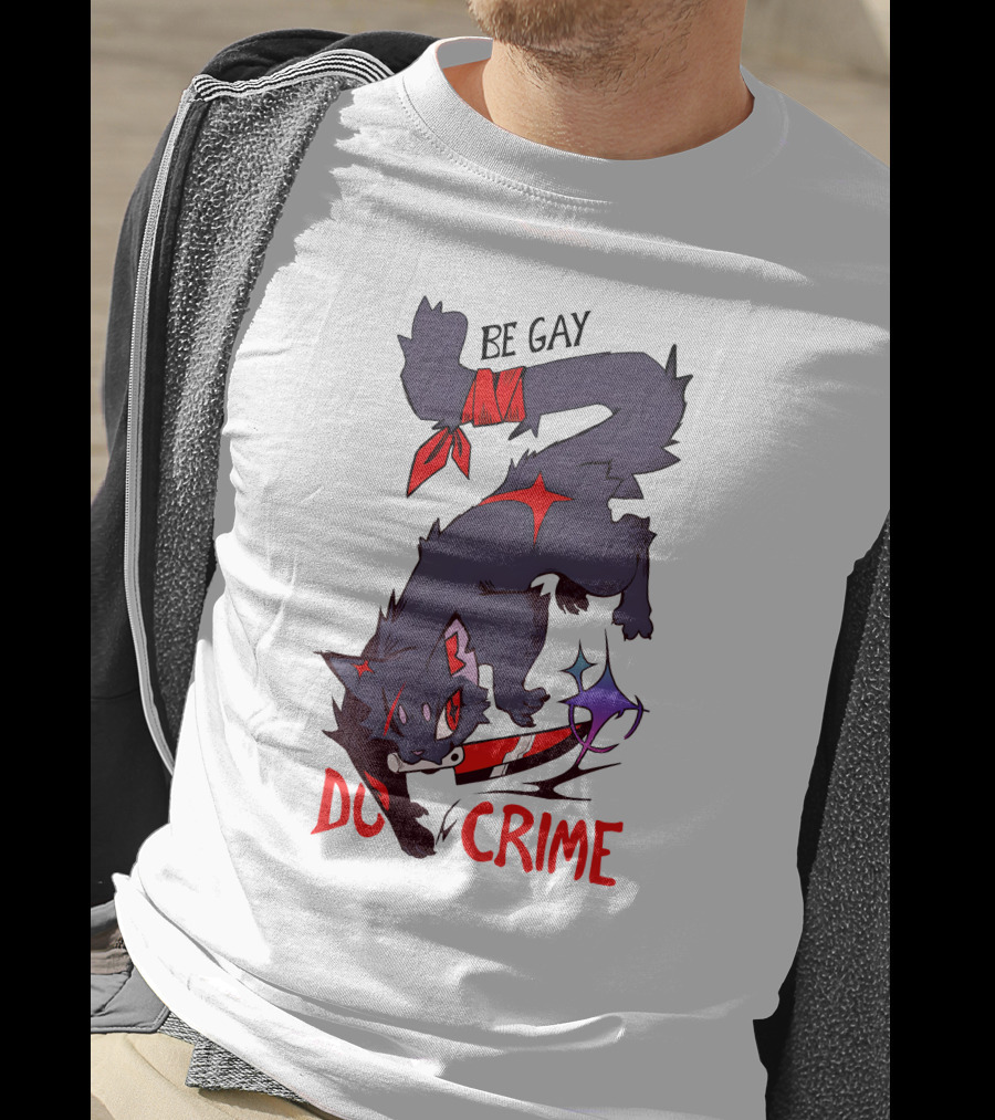 Saltmalkin Merch Laney Be Gay Do Crime Cat T-Shirt