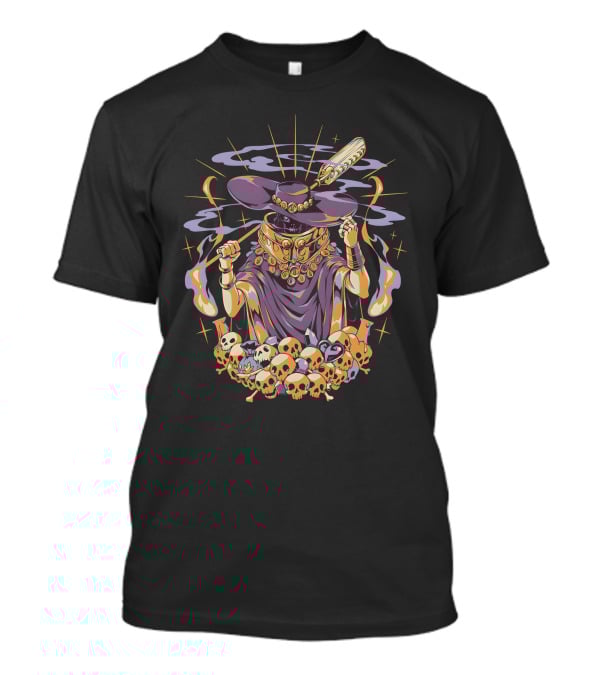 Hades The Stygian Boatman Surrounded By Flaming Skulls And Mystical Elements T-Shirt