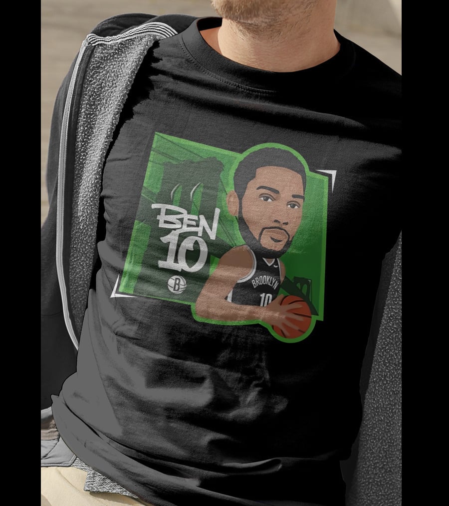 Ben 10 Brooklyn Basketball Caricature With Bridge Background T-Shirt