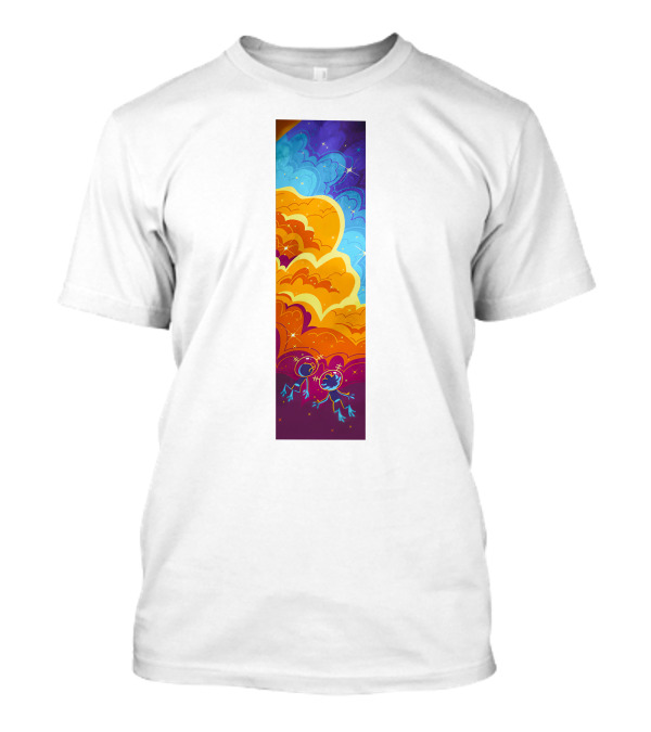 Space Frogs Cosmic Spliffs Psychedelic Sky Clouds Galaxy Stars T-Shirt