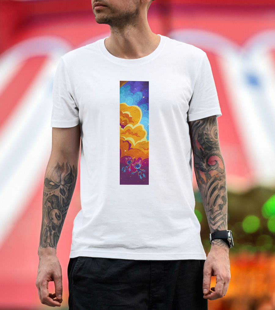 Space Frogs Cosmic Spliffs Psychedelic Sky Clouds Galaxy Stars T-Shirt