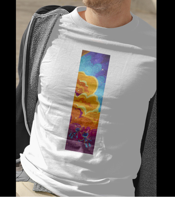 Space Frogs Cosmic Spliffs Psychedelic Sky Clouds Galaxy Stars T-Shirt