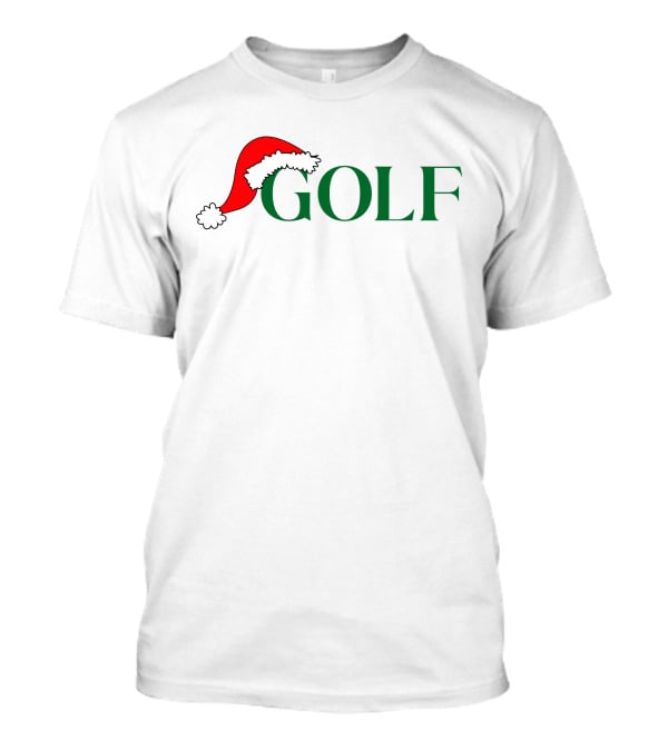 GOLF Santa Hat Green Letters T-Shirt