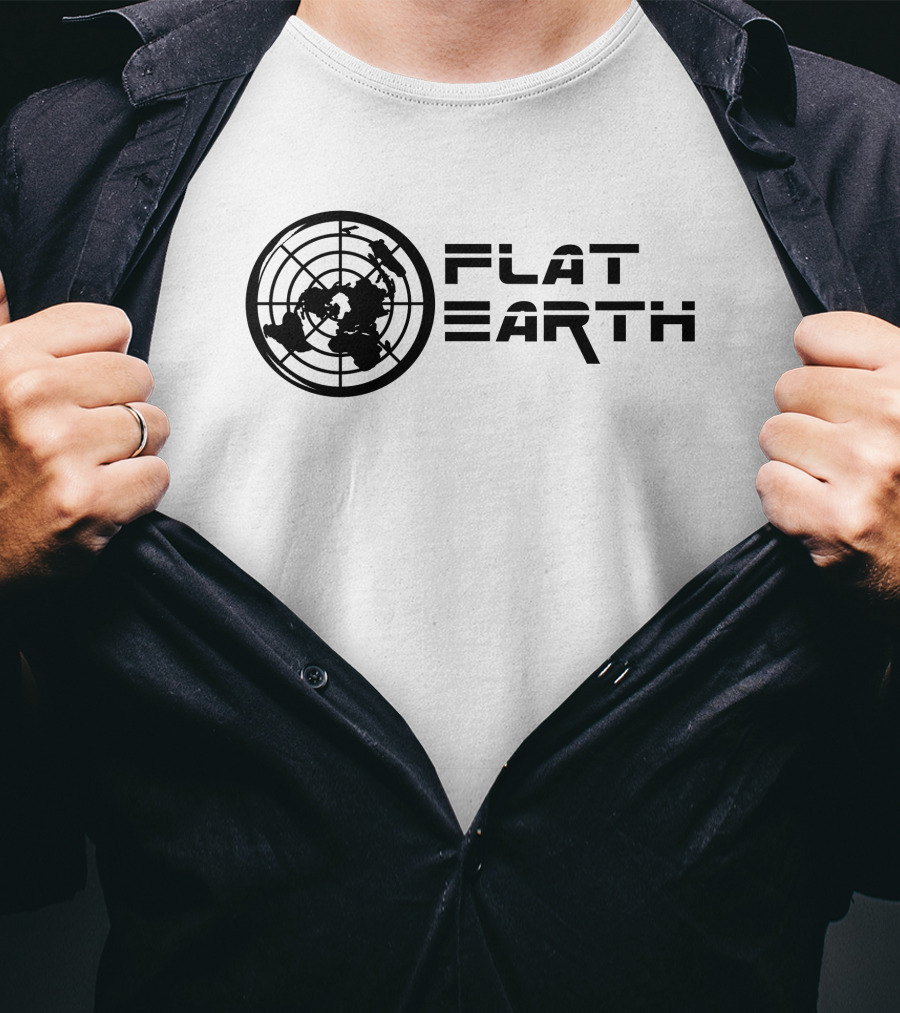 Flat Earth Model Globe Projection T-Shirt