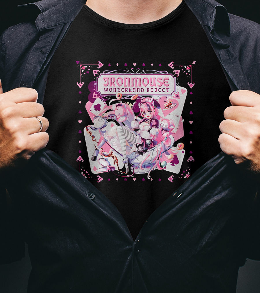 Ironmouse Wonderland Reject Alice-Inspired Fantasy Adventure T-Shirt