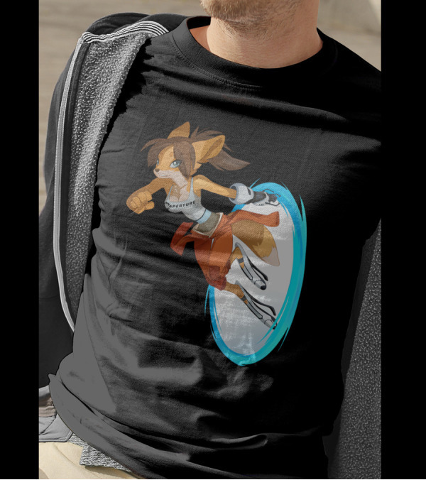 Sajira Aperture Laboratories Fox Chell Stormi Folf Portal Character T-Shirt