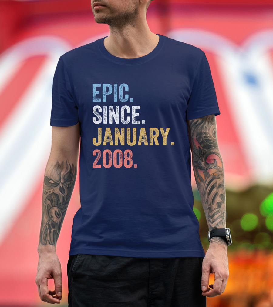 Epic Since January 2008 Retro T-Shirt
