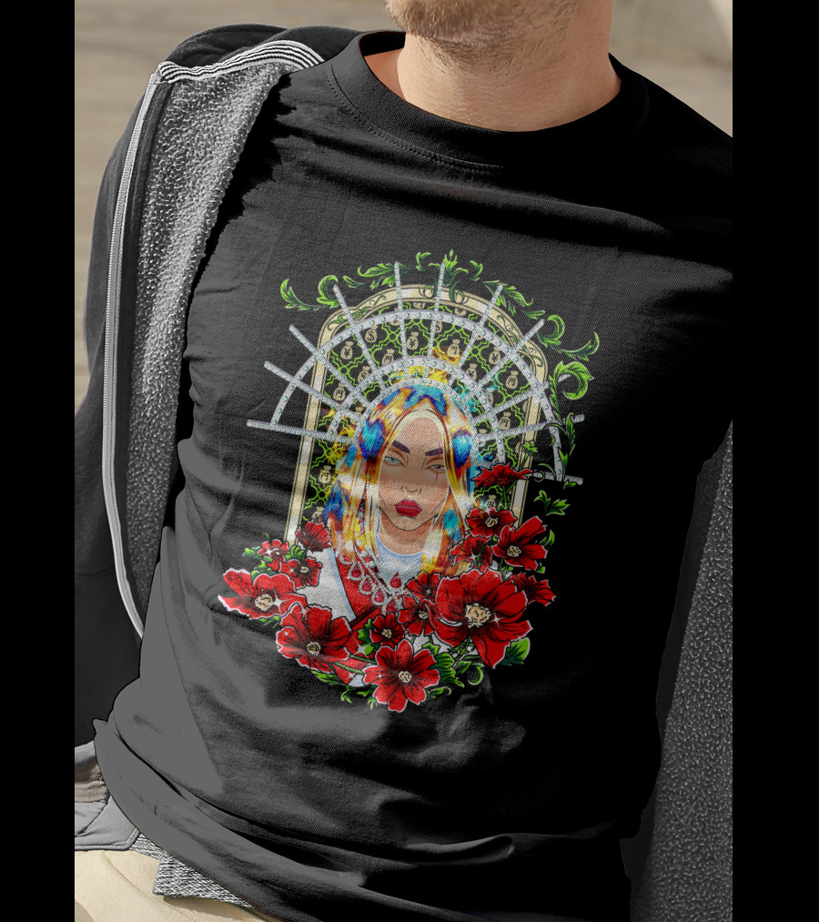 Mercedes Varnado CEO Moné Art Nouveau Floral Halo T-Shirt