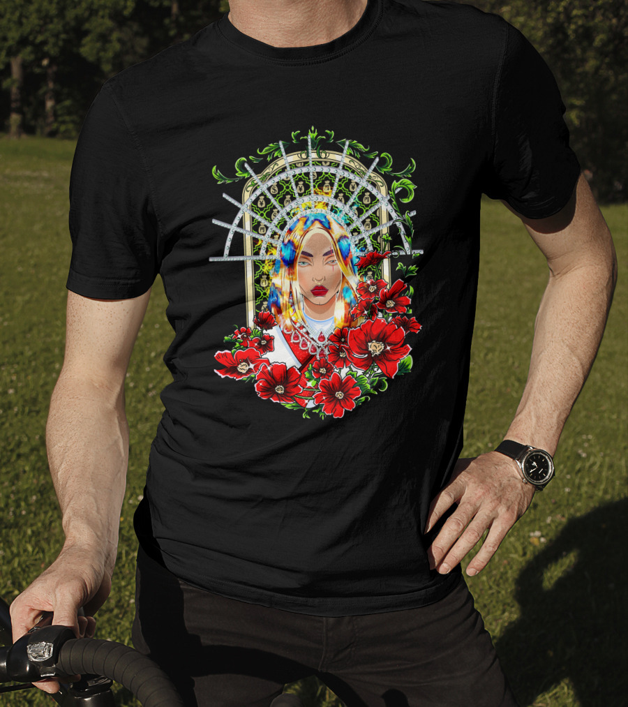 Mercedes Varnado CEO Moné Art Nouveau Floral Halo T-Shirt